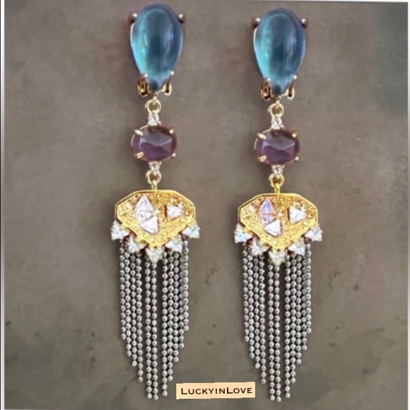 ALEXIS BITTAR • Chandelier Elements DelphianTassel Clip on Earrings